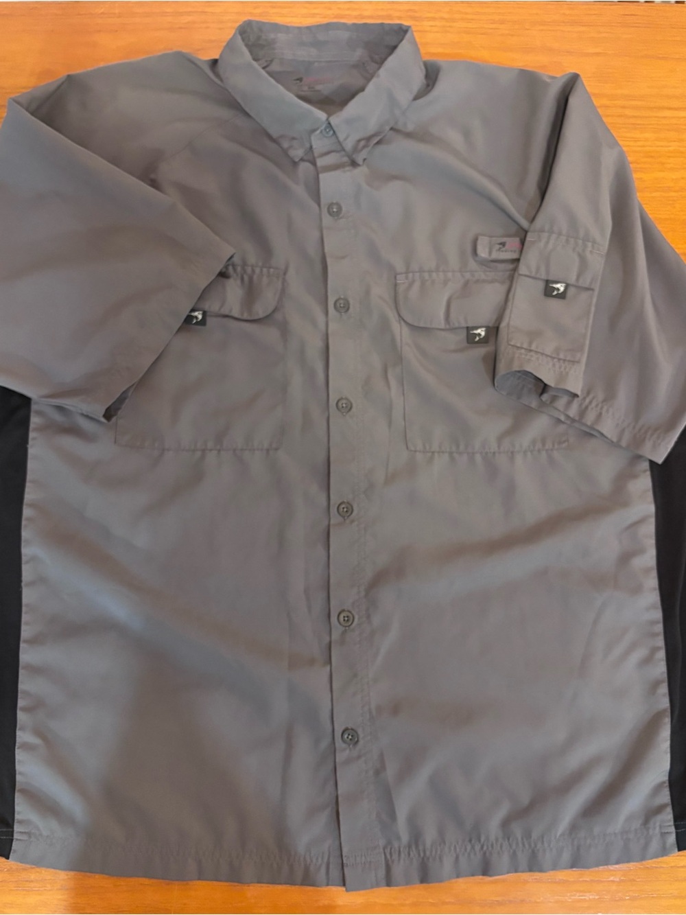Men's Short-Sleeve Lightweight Fishing Shirt - Gray XXL